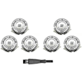 Miniatyrbilde 1 av 5: 6 stk HQ8 erstatningshode for barberhode, kompatibelt med PT730 PT735 PT860 PT870 AT750 AT751 AT890 AT8
