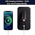 Miniatyrbillede 2 af 5: LED væglampe, sengelampe med afbryder, USB-opladningsport, justerbar spotlight til soveværelsesbelysning (3w 3000k + 9w 6000k) sort
