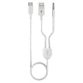 Miniatyrbilde 1 av 5: 2-i-1 Type-C Bil Audiokabel 1 Split 2 Type C Til USB A 3,5 mm Aux Kabel