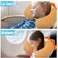 Miniatyrbillede 5 af 5: Børne rejsepude, ren memory foam dyreformet U-formet nakkepude med vaskbart betræk, behagelig i enhver siddestilling i fly, bil