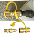 Miniatyrbillede 5 af 5: Propan Hurtigkoblingsbeslag Messing 3/8 Tomme Naturlig Propangas Grill Slange Stikkontakt Sæt Connector Værktøjer Forbrugsvarer & Tilbehørguld)(1stk)