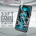 Miniatyrbillede 5 af 5: Iphone 12 Vandtæt Etui, Vandtæt Stødsikkert Støvsikkert Ip68 Fuld-krop Hård Etui Indbygget Skærmbeskytter Under Vand Udendørs Vandafvisende Dækning Til I
