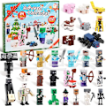 Miniatyrbild 1 av 2: Julkalender 2024 Minecraft, 24 Dagar Leksaksfigurer Byggklossar Nedräkningskalender, Pojkar Julkalender Överraskningsgåva