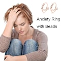 Miniatyrbillede 3 af 5: 2 stk. justerbar angst ring til kvinder med perler, stressaflastningsring, spinnerring, meditationsring