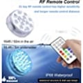 Pikkukuva 2 / 5: Uima-allasvalaistus vedenalainen valo, USB-ladattava, monivärinen RGB-13 LED:llä ja RF-kaukosäätimellä