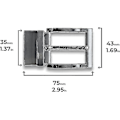 Miniatyrbilde 2 av 4: 2 stk Vendbart Beltespenne - Erstatningspenne - 35 mm - Avtakbart - Roterende Spenne - 3,5 Cm - Reserve - Vendbart Spenne