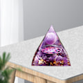Miniatyrbilde 5 av 5: Ametyst Orgonpyramide Lilla Meditasjonskrystaller Helbredende Stein