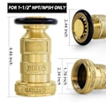 Pikkukuva 2 / 5: Palopostin suutin 1-1/2 tuuman NPSH/NPT Palopostin suutin 100 Psi 75 Gpm Messinki Palokalusto Jet Fog S