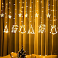Miniatyrbillede 2 af 5: 138 LED gardinlys juletræ elg lyskæde juledekoration