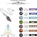Pikkukuva 3 / 4: Ametisti Healing Crystal -heiluri dowsingiin ja Reikiin, kartion muotoinen hartsi, antiikkihopea