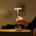Miniatyrbilde 4 av 4: Trådløs skrivebordslampe Dimbar metall USB oppladbar skrivebordslampe - 1 stk Svart