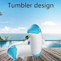 Miniatyrbillede 3 af 5: Lysende poollegetøj til børn og voksne, oppustelig delfin, der kan stå op på vand og land med tumbler-design / LED & fjernbetjening / 13 farver, pool floats, fantastisk til strand