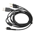 Pikkukuva 2 / 5: USB- ja 3,5 mm:n o-liitäntäkaapeli valaistuksella SteelSeries Arctis -kuulokkeille