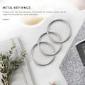 Miniatyrbilde 2 av 5: 100 stk, 1 tommers nøkkelring, åpen nøkkelring, metall nøkkelring, flat ring for husholdning, bilnøkkelring