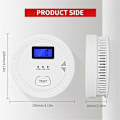 Miniatyrbillede 3 af 5: 2 i 1 CO & Røgalarm, Kulilte Detektorer, Røgalarm, 85DB i Alarm, til, LCD Skærm, A