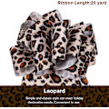 Miniatyrbillede 2 af 5: Leopard Print Grosgrain Bånd - 1,5 Tommer 20 Yards Gepard Bånd til Hårbøjler & Håndværk Emballage
