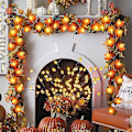 Miniatyrbilde 4 av 5: 20 LED Lønneblad Lysstreng Kunstige Høstblader LED Fe Lyslenke for Jul Thanksgiving Halloween Fest Hjemmedekorasjon123