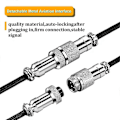 Pikkukuva 2 / 5: USB-näppäimistökaapeli, musta, kierretty, USB Type C -kaapeli, DIY-ilmailupistokeliitin pelaamiseen