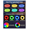 Miniatyrbillede 3 af 5: Camping String Lights, 3 i 1 Solcelledrevet Campinglys, Lommelygte, 3600mAh Bærbar Oplader, 32,8FT S