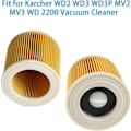 Pikkukuva 2 / 5: 2 Pakkausta Suodattimen Varaosia Karcher WD2 WD3 WD3P MV2 MV3 WD 2200 SE 4001 Märkä- ja Kuivaimuriin