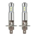 2x H1 LED-frontlyspærer fjern-/nærlys tåkelyssett 6000K Plug & Play