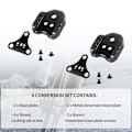 Miniatyrbilde 5 av 5: Sykkelpedaladapter for landeveissykler - Konverterer pedaler til SPD-sko - Klampetrekk - Adapter for dobbeltbruk
