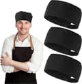 3 st Justerbara Kockhattar - Matlagningsmössor med Resår