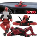 3-pack Deadpool Figuriner, Samlarfigurer, Borddekoration, Marvel-Fans Present