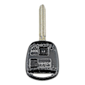 Miniatyrbild 5 av 5: Smart fjärrnyckel för bil, 2 knappar, 4c-chip, bilnyckelbricka passande för Corolla 2001-2007 304mhz