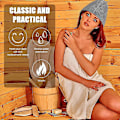 Miniatyrbillede 4 af 5: 6 stk. Sauna Hat Filt Bad Hat Hovedbeskyttelse Absorberende Sauna Cap Til Sauna Brusebad Dampbad A