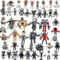 Miniatyrbilde 5 av 5: Skibidi Toalett Hvit Speaker Man Plysjleker Skrekkspill Speakerman Kamera TV Mann Tegneserie Plysj Fylt Dukke Barn Bursdag Halloween Cosplay Gave1 Gi