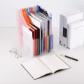 Miniatyrbillede 4 af 5: 1 stk. 13 rum A4 mappe - Udvidelig papirmappe, studenterpapirmappe (hvid)