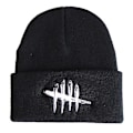 Miniatyrbilde 4 av 5: Brodert strikket lue med Dead By Daylight-trykk, tykk og varm, ensfarget, for kvinner og menn