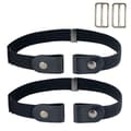 Elastiskt bälte utan spänne (one size) Svart 2-pack