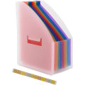 Miniatyrbilde 1 av 5: 1 stk 13 roms A4-mappe - Utvidbar papirmappe, studentpapirmappe (hvit)