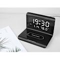 Miniatyrbillede 5 af 5: Essentielt til hjemmekontoret: Digitalt display hurtig trådløs opladnings bordur, sikker og pålidelig opladning 3 i 1 vækkeure radio til soveværelser natbord