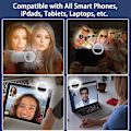 Pikkukuva 2 / 4: Selfie-valo iPhonelle ja Androidille - Kannettava pidikkeeseen kiinnitettävä rengasselfie-valo, jossa on 36 ladattavaa LED-valoa