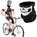 Miniatyrbilde 2 av 5: 3 stk. Skull Mask Pustende Ansiktsmasker - Svart Sømløs Balaclava Maske Multifunksjonelt Pannebånd Skjerf Hodeplagg Halsvarmer for Utendørs Sykling