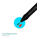 Miniatyrbilde 4 av 5: 10 stk. erstatningspennespisser for HUION PN05 Stylus Pennespiss for PW500 PW507 Q620M HS611 Kamvas Pro 16/1