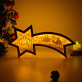 Miniatyrbillede 4 af 5: LED Træjulepynt Julekrybbe Stjerneformet Bordlampe