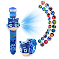 Pikkukuva 1 / 4: Naamiomiehen kelloprojektiokello projektori-toiminnolla Sarjakuva Flip Toy Watch – 24 diaesityspeli