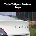 Miniatyrbilde 3 av 3: TESLA Logo Klistremerker For Tesla Model 3 Y S X 3D Styling Logo Emblem Matt Svart Lim Bil Tesla Model Y Tilbehør Bilverktøy
