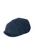 Failsworth Harris Tweed Barker Boy Keps för män, 100% ren ull, Blå/röd