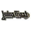 Pikkukuva 1 / 2: Judas Priest -bändin logolla varustettu pinssinappi