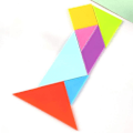 Miniatyrbild 3 av 5: 1 set Tangram-pussel Händer-på förmåga Ljusa färger Lätt Vikt Förälder-barn Interaktivt Pussel Tangram Leksak För Förskola