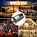 Miniatyrbild 5 av 5: 2-pack Transformator 31V 6W LED Strömförsörjning, Lågspänningsadapter Blinkande IP44 med 8 lägen, Timer och Minnesfunktion för Julbelysning