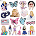 Miniatyrbillede 4 af 4: 18 pak Taylor Swift Brodererede Stryge-på-lapper, DIY Sy Appliqué Lap, Sy På/Stryge På Lap til Jakker, Jeans, Bukser, Rygsække, Tøj