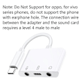 Pikkukuva 2 / 5: Ulkoinen USB-C Äänikortti 3in1 Type-c - 3.5mm Audio Kuulokeliitäntäadapteri