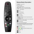 Miniatyrbilde 3 av 4: Lg Remote Magic Remote Kompatibel Med Mange Lg-Modeller, Netflix Og Prime Video Hurtigtaster LANG