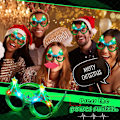 Miniatyrbilde 3 av 5: 8-pakke Glitter Juletre Lysende Blinkende LED Solbriller Jul Solbriller Gløder I Mørket LED Briller Plast Lysende Briller Jul Tre Kostyme for Julefestgaver